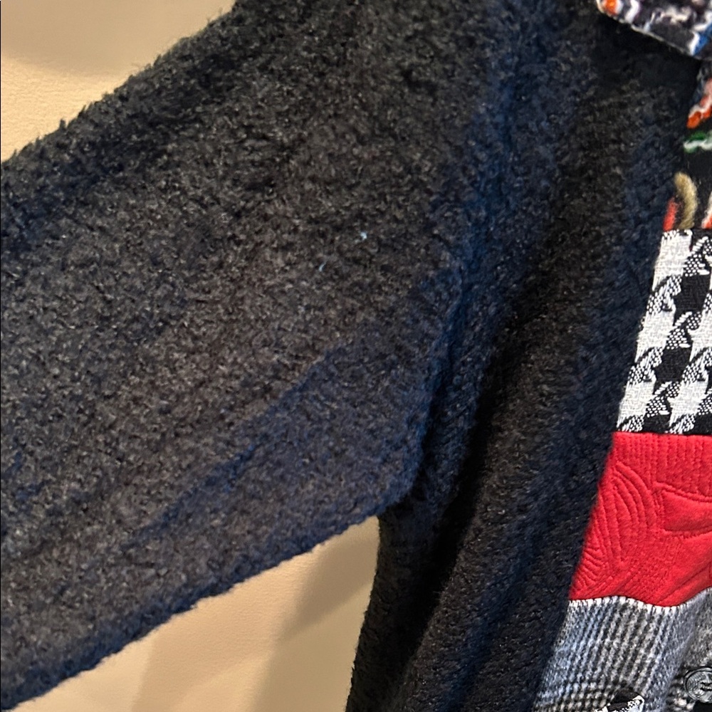 Radzoli Black and Red Patchwork Blazer - Picture 5 of 7